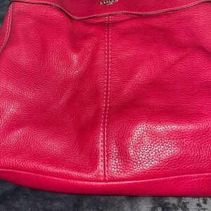 Coach Pink Pebbled Leather Shoulder Bag